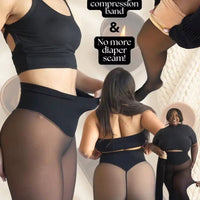 Women plus Size Seam Shaping Fleece Leggings Viral One Ultra-Thick Nylon High Waist Compression Band Pantyhose Sexy Erotic Socks