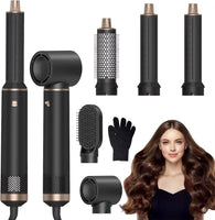 5 in 1 Hair Dryer Brush, Negative Ion Blow Dryer Brush Set Upgrade Hot Air Brush Curling Wrap Air Curler, Curling Iron Hair